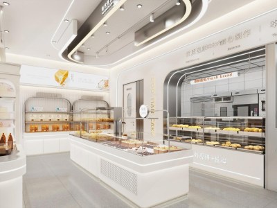 现代烘焙蛋糕店3D模型下载